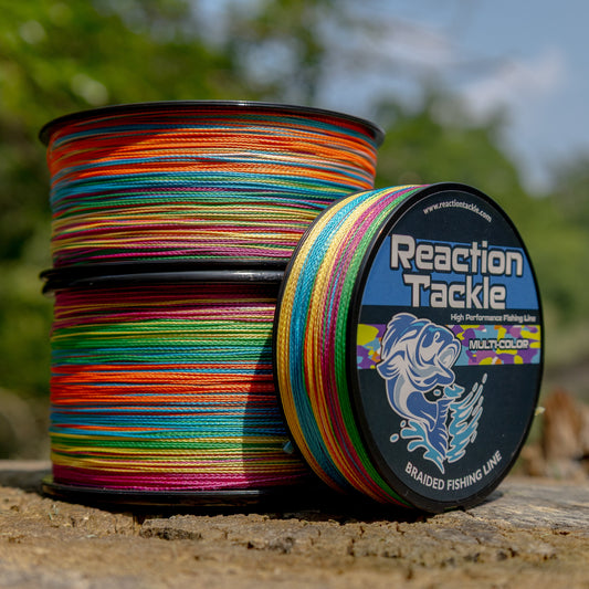 Reaction Tackle Braided Fishing Line - Multi-Color Reaction Tackle