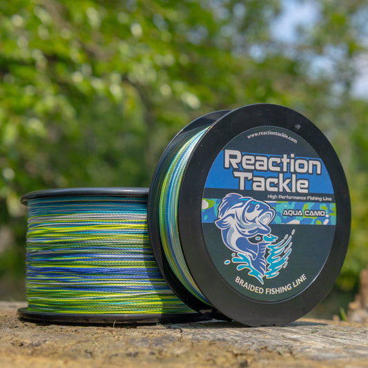 Reaction Tackle Braided Fishing Line - Aqua Camo Reaction Tackle