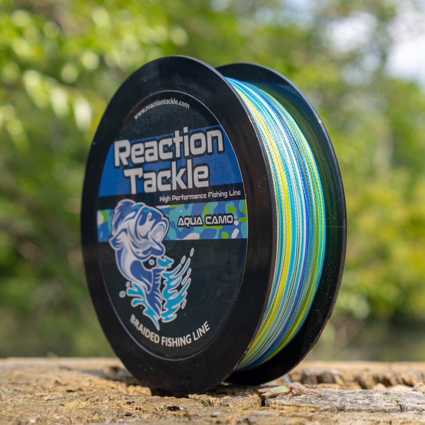 Reaction Tackle Braided Fishing Line - Aqua Camo Reaction Tackle