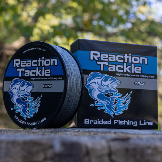 Reaction Tackle Braided Fishing Line - Gray Reaction Tackle