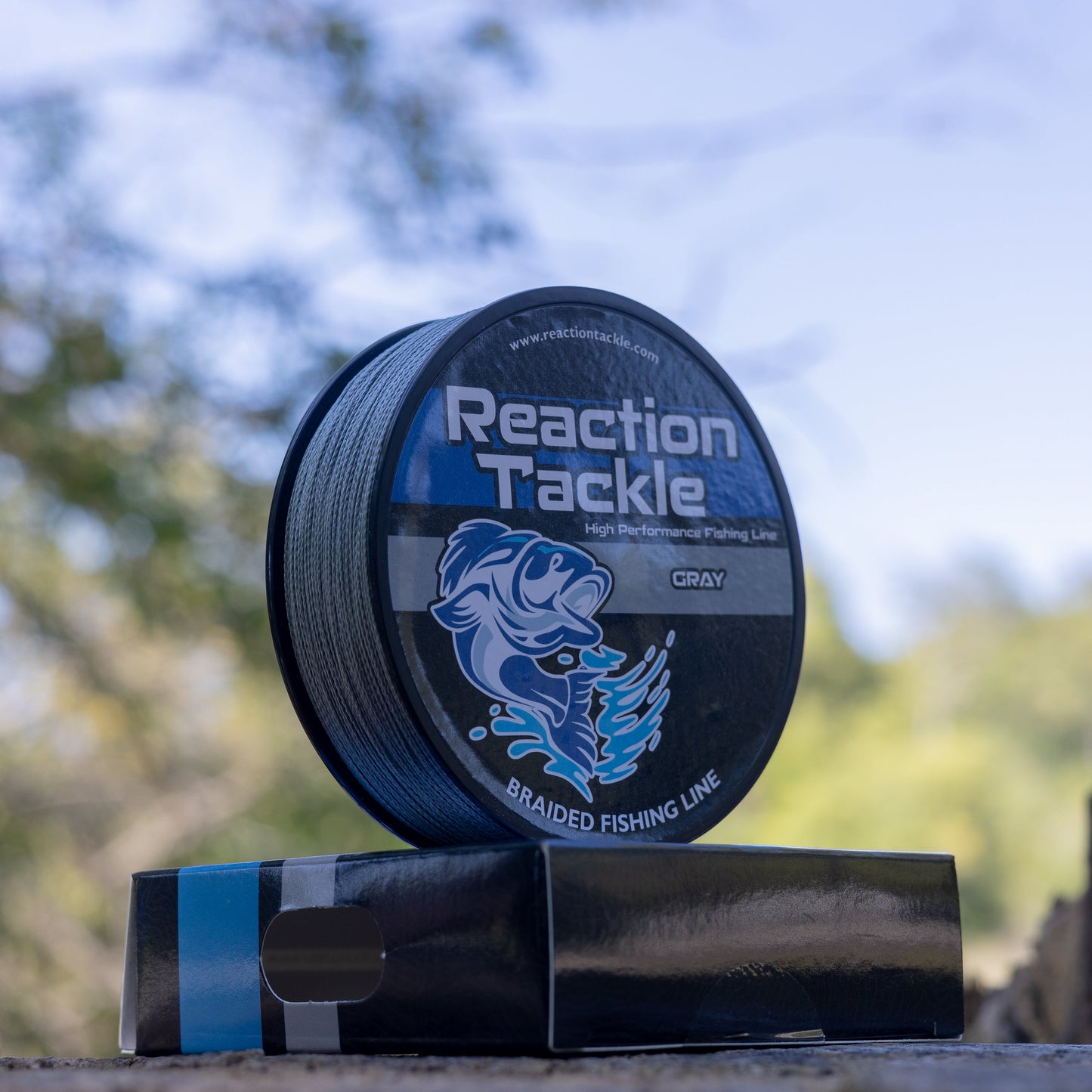 Reaction Tackle Braided Fishing Line - Gray Reaction Tackle