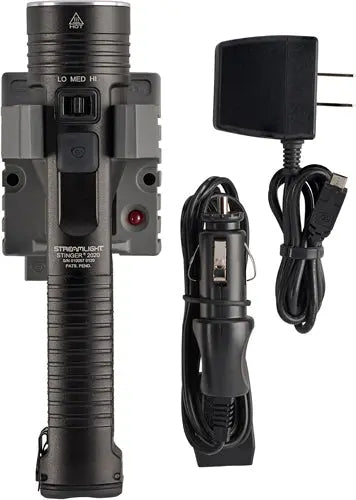 STREAMLIGHT STINGER 2020 2000 LUMEN LED W/120V AC/12V DC CHARGER BLACK Streamlight