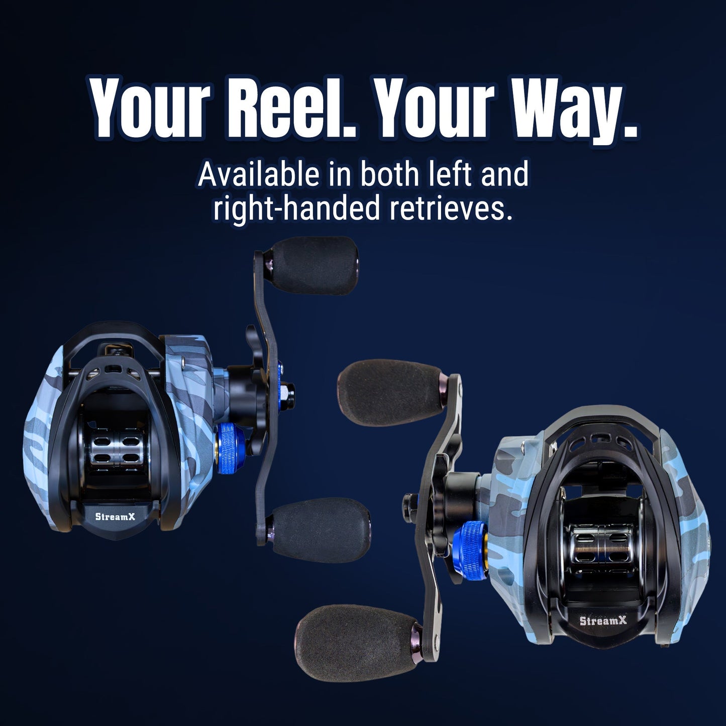 Reaction Tackle Baitcasting Fishing Reel- StreamX Edition- 7.5:1 gear ratio - NEW Reaction Tackle