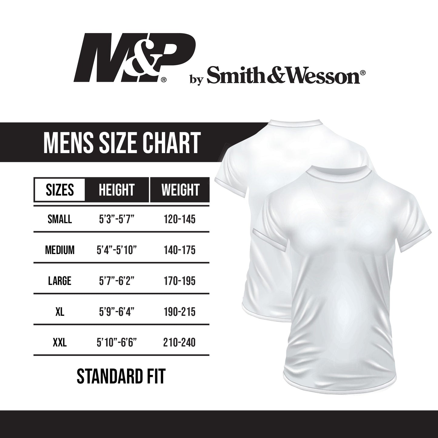 M&P® by Smith & Wesson® Flag & Logo Side by Side Premium Tee in Smoke Heather