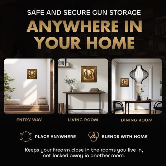 Big Buck Hidden Gun Safe, Deer Wall Art Gun Concealment Furniture