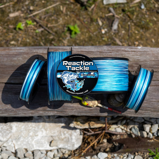 Reaction Tackle Braided Fishing Line - Blue Camo Reaction Tackle