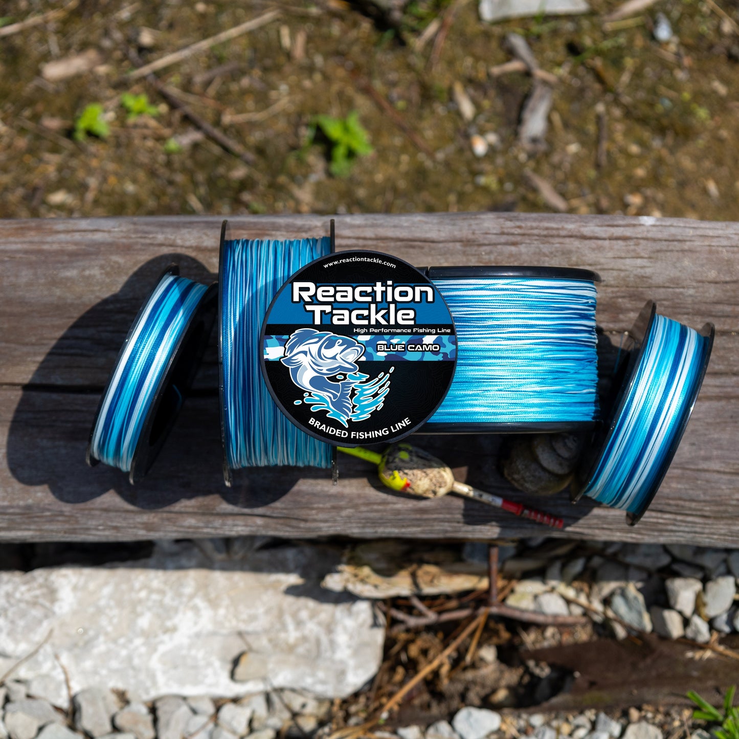 Reaction Tackle Braided Fishing Line - Blue Camo Reaction Tackle