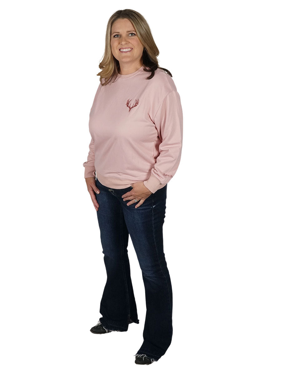 Buck Skull Crewneck Girls with Guns Clothing