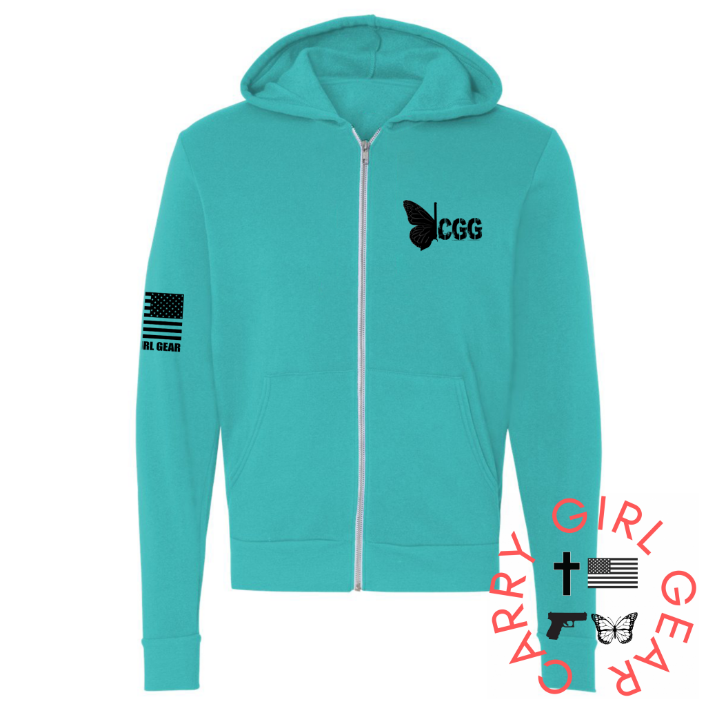 CARRY & PRAY Zippered Hoodie Carry Girl Gear