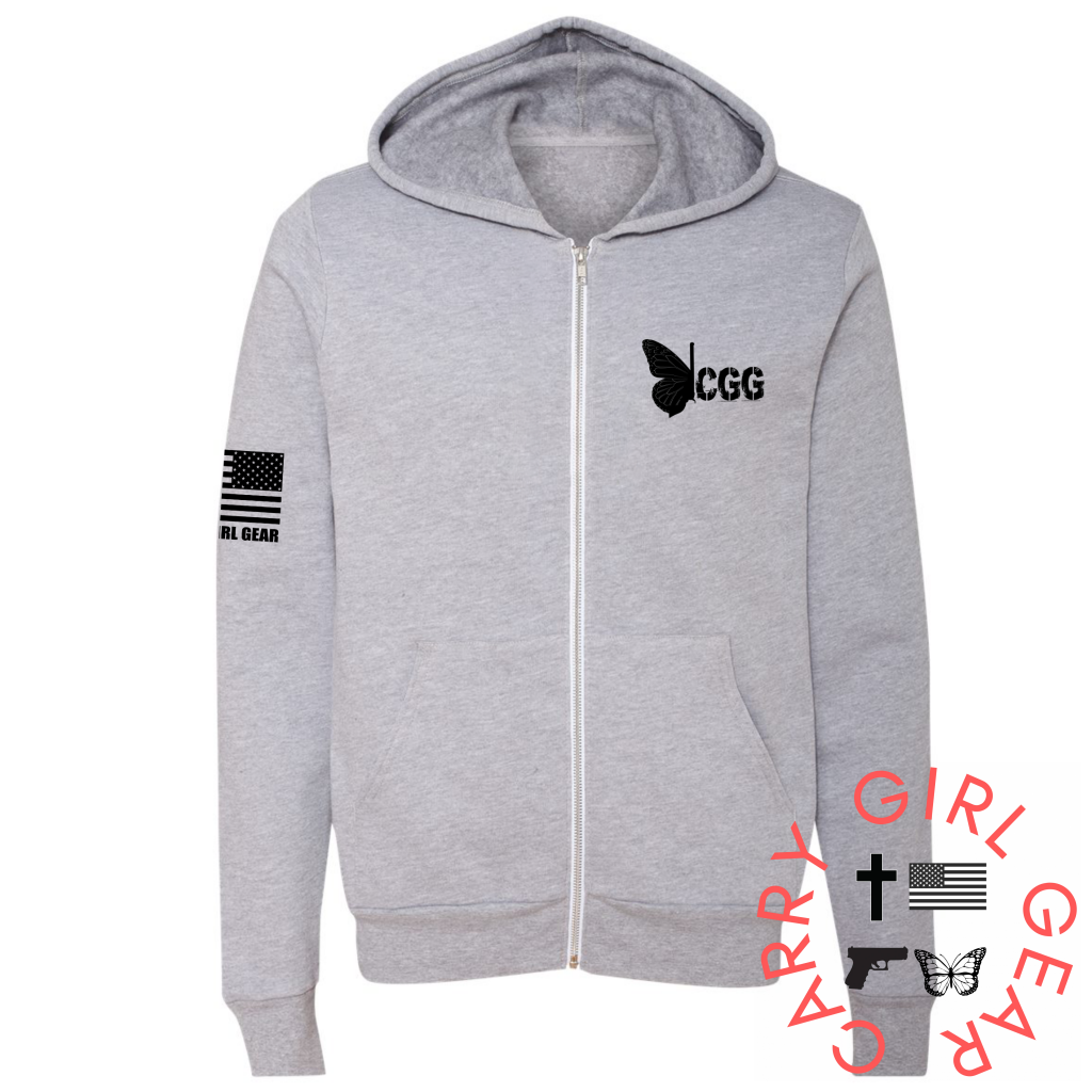 CARRY & PRAY Zippered Hoodie Carry Girl Gear