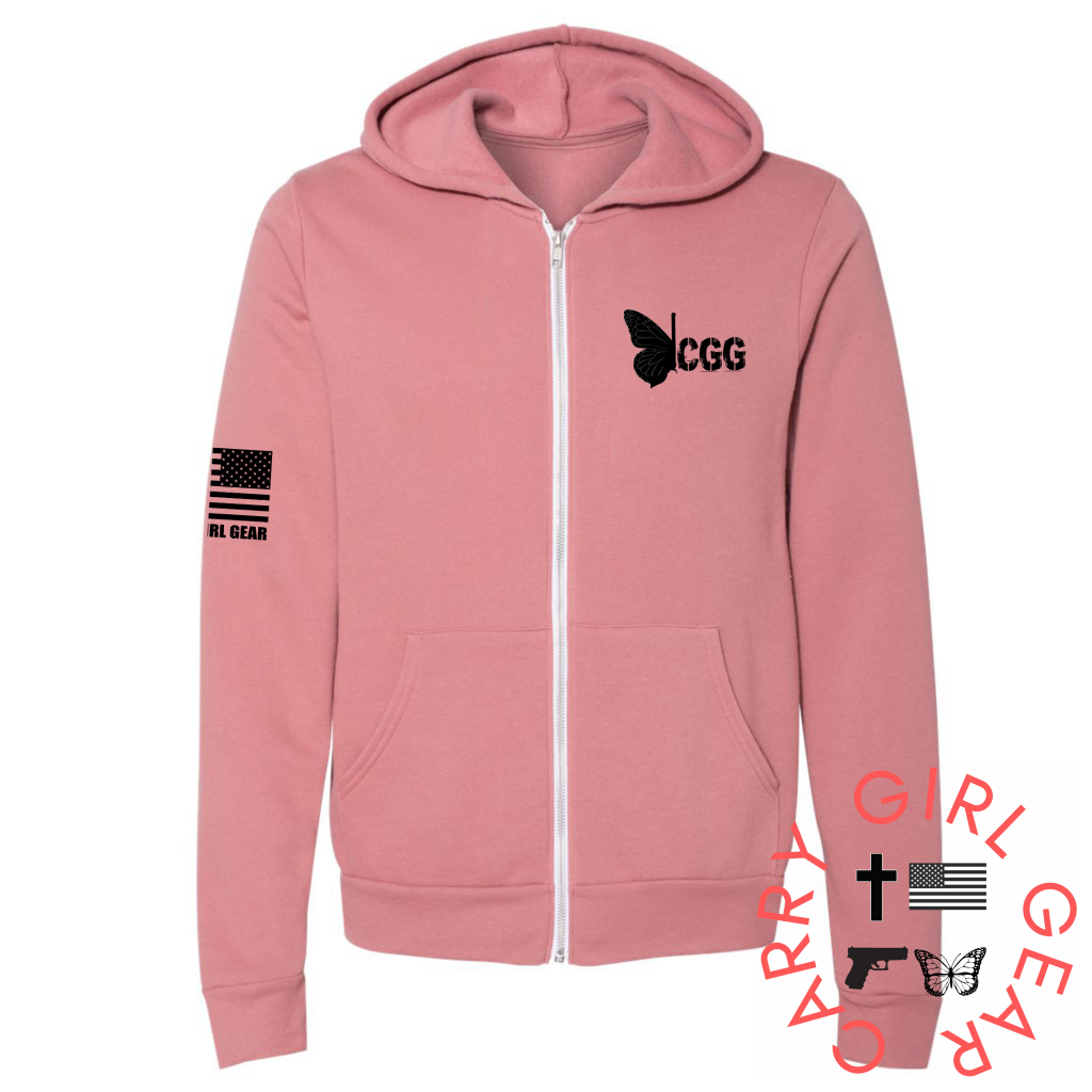 CARRY & PRAY Zippered Hoodie Carry Girl Gear