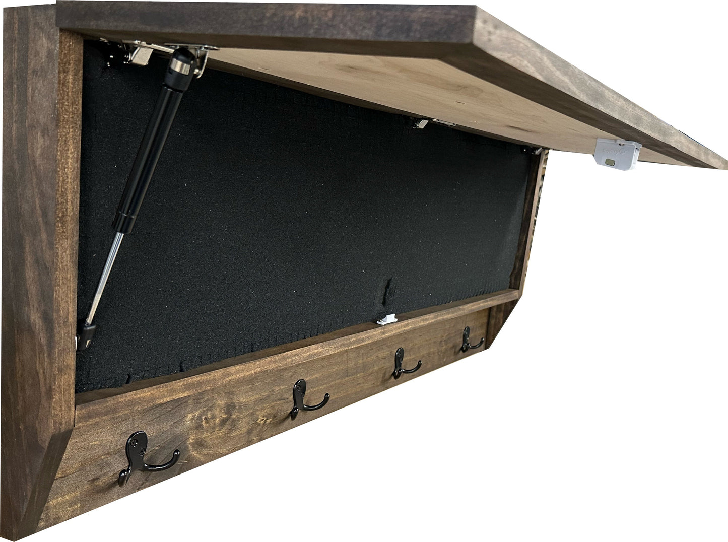 Deer Hunter Hidden Gun Storage - Coat Rack Concealment Shelf with Hooks for Coats, Bags, & Hats - Quick Access Hidden Gun Shelf - Hidden Storage Furniture with Secure Magnetic Lock