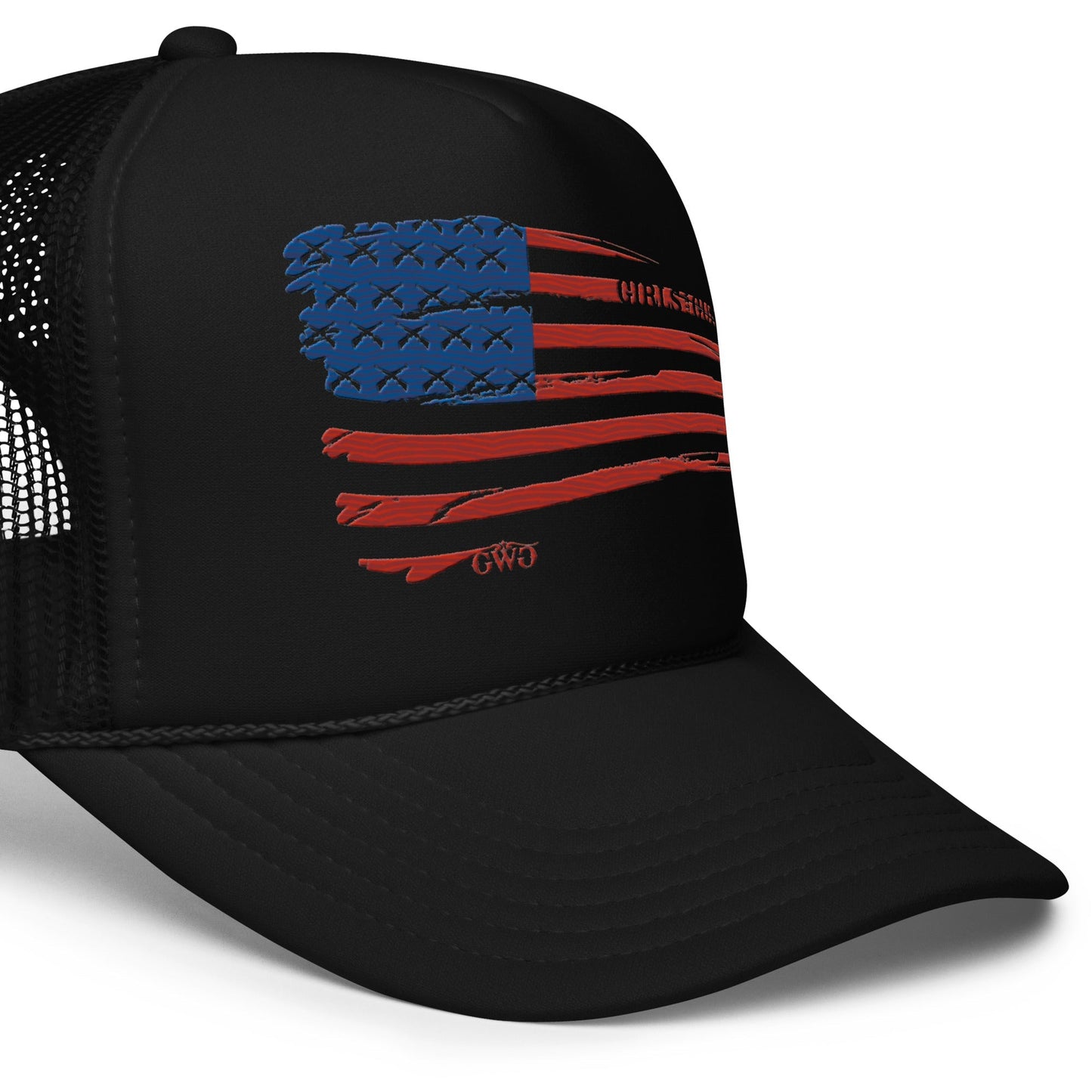 Flag Trucker Hat Girls with Guns Clothing