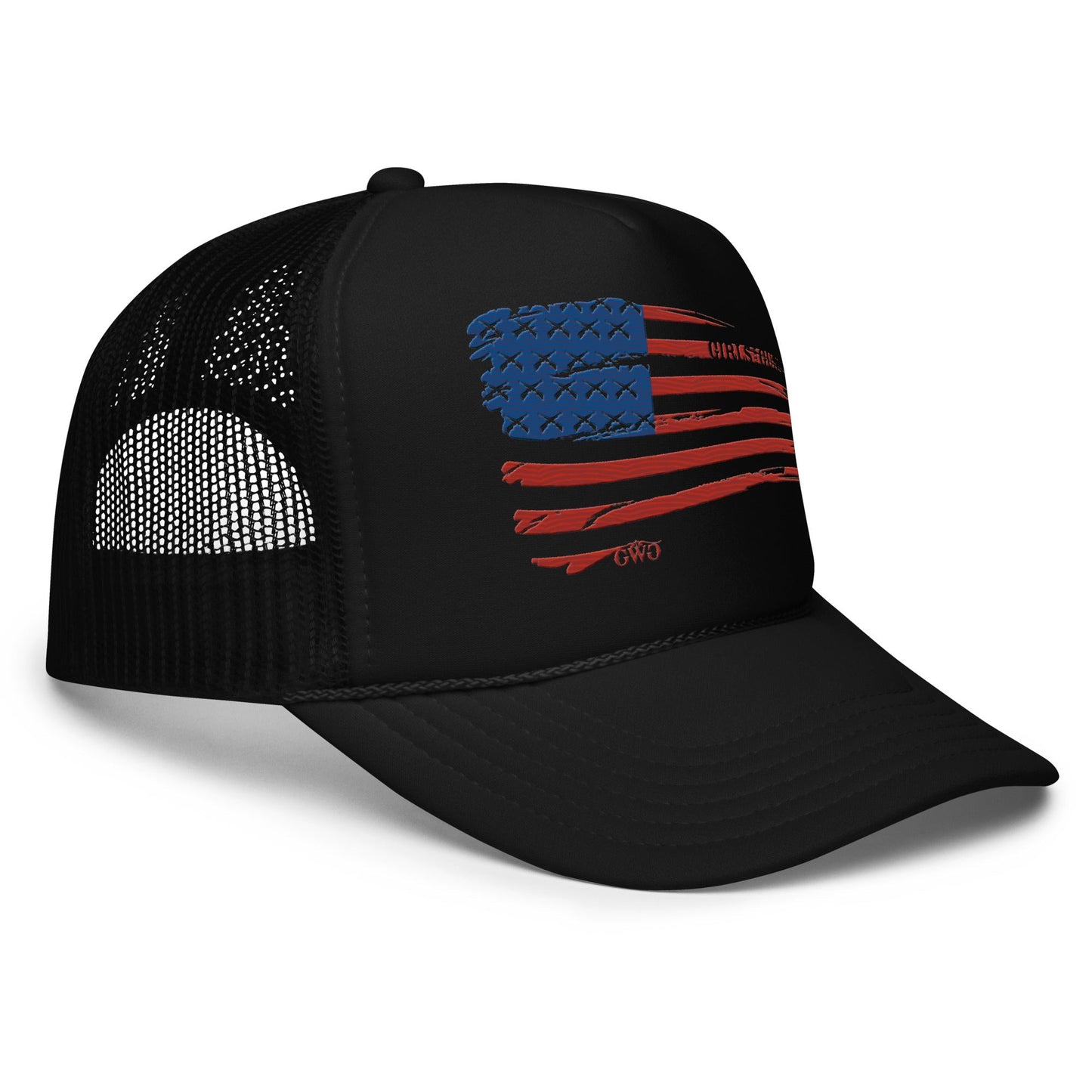 Flag Trucker Hat Girls with Guns Clothing