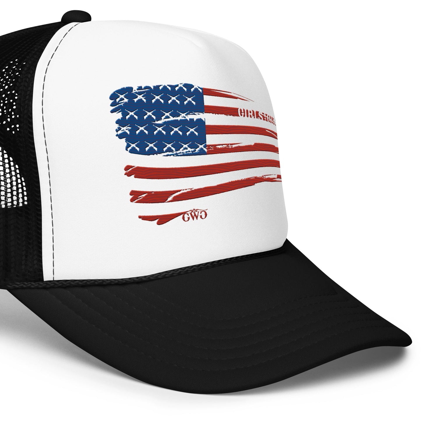 Flag Trucker Hat Girls with Guns Clothing