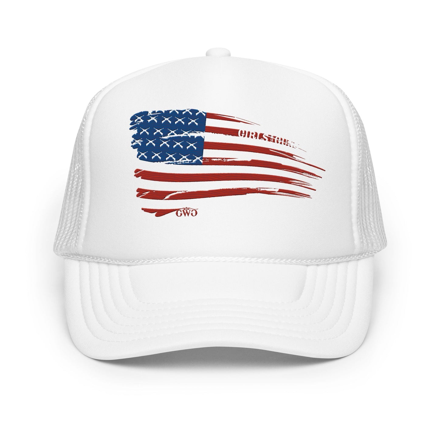 Flag Trucker Hat Girls with Guns Clothing