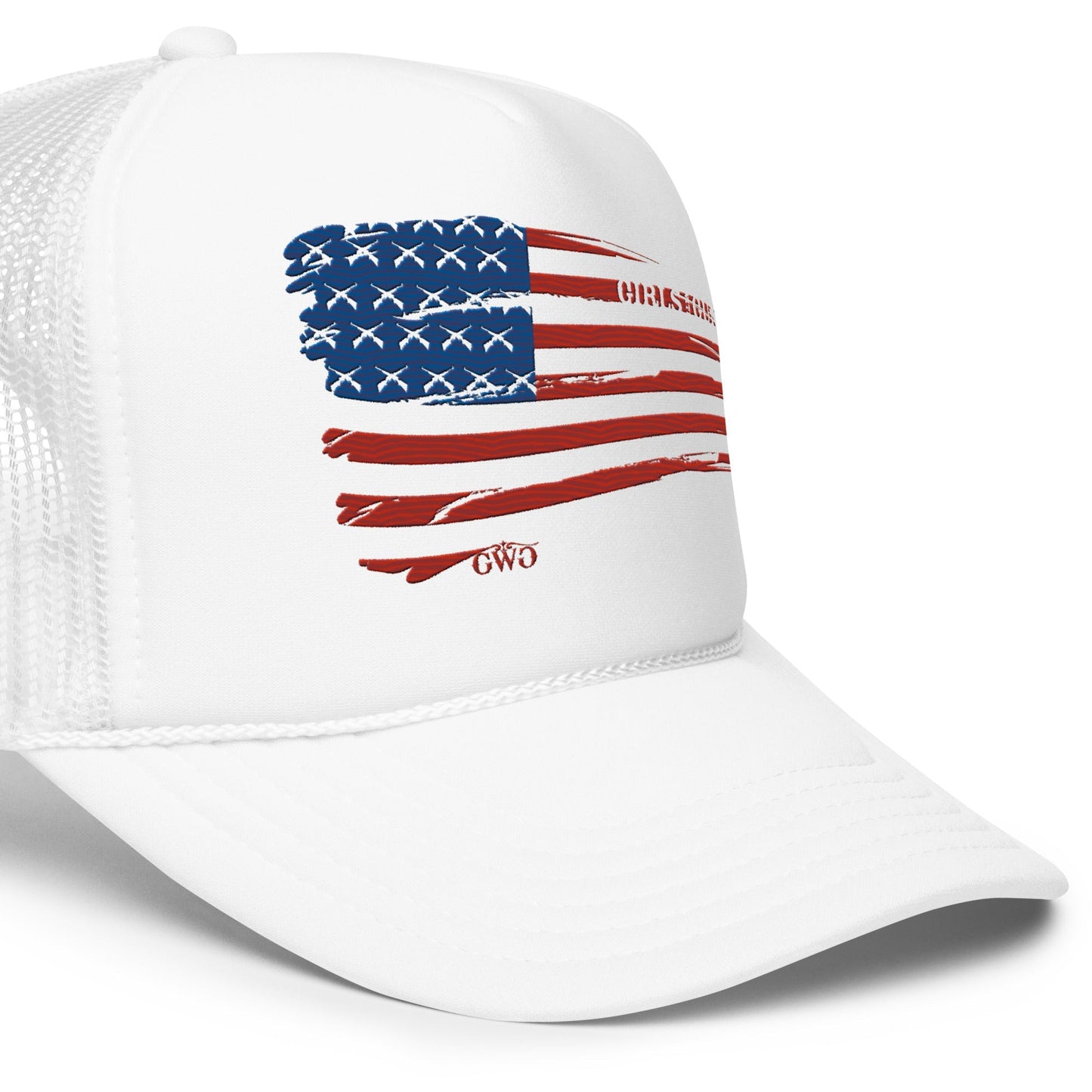 Flag Trucker Hat Girls with Guns Clothing