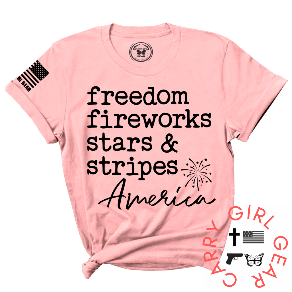 FREEDOM FIREWORKS TEE Carry Girl Gear
