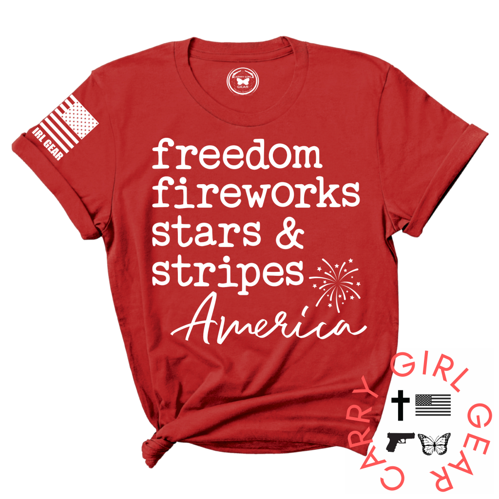 FREEDOM FIREWORKS TEE Carry Girl Gear