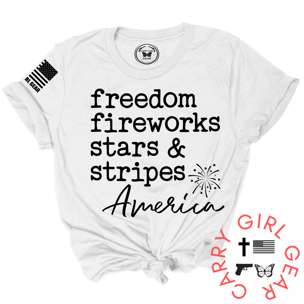 FREEDOM FIREWORKS TEE Carry Girl Gear