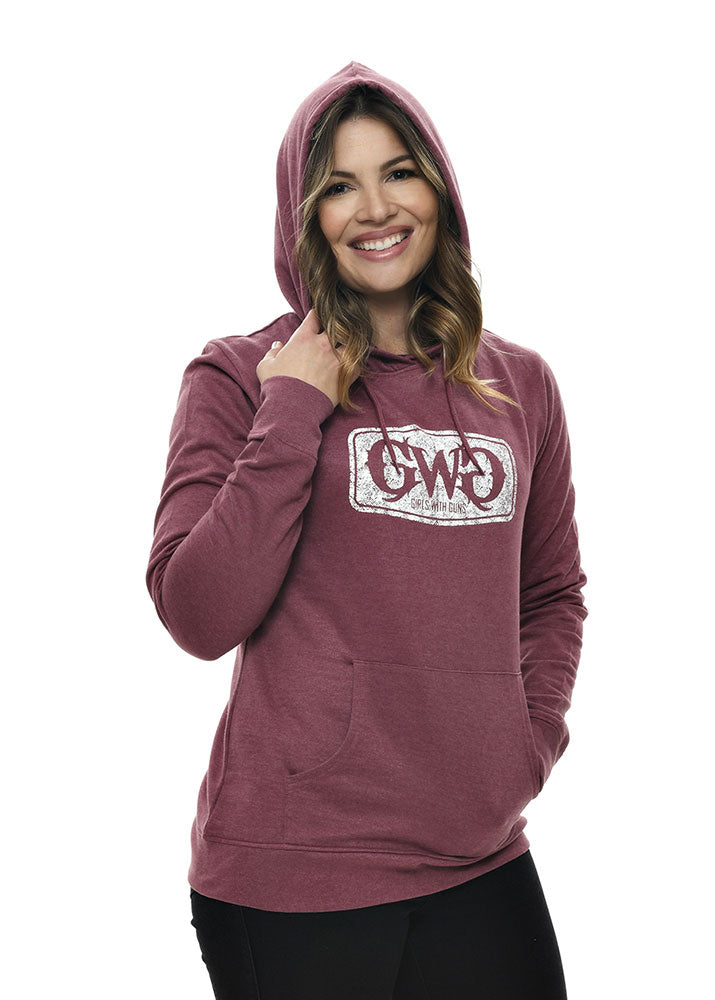 Label Hoodie | Dusty Rose Girls with Guns Clothing