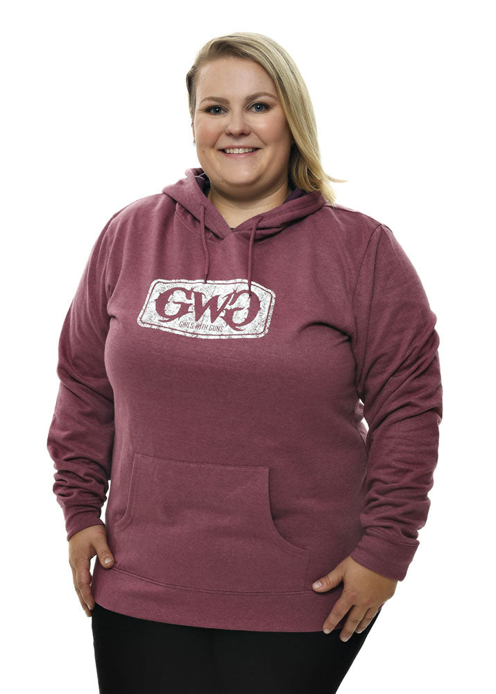 Label Hoodie | Dusty Rose Girls with Guns Clothing