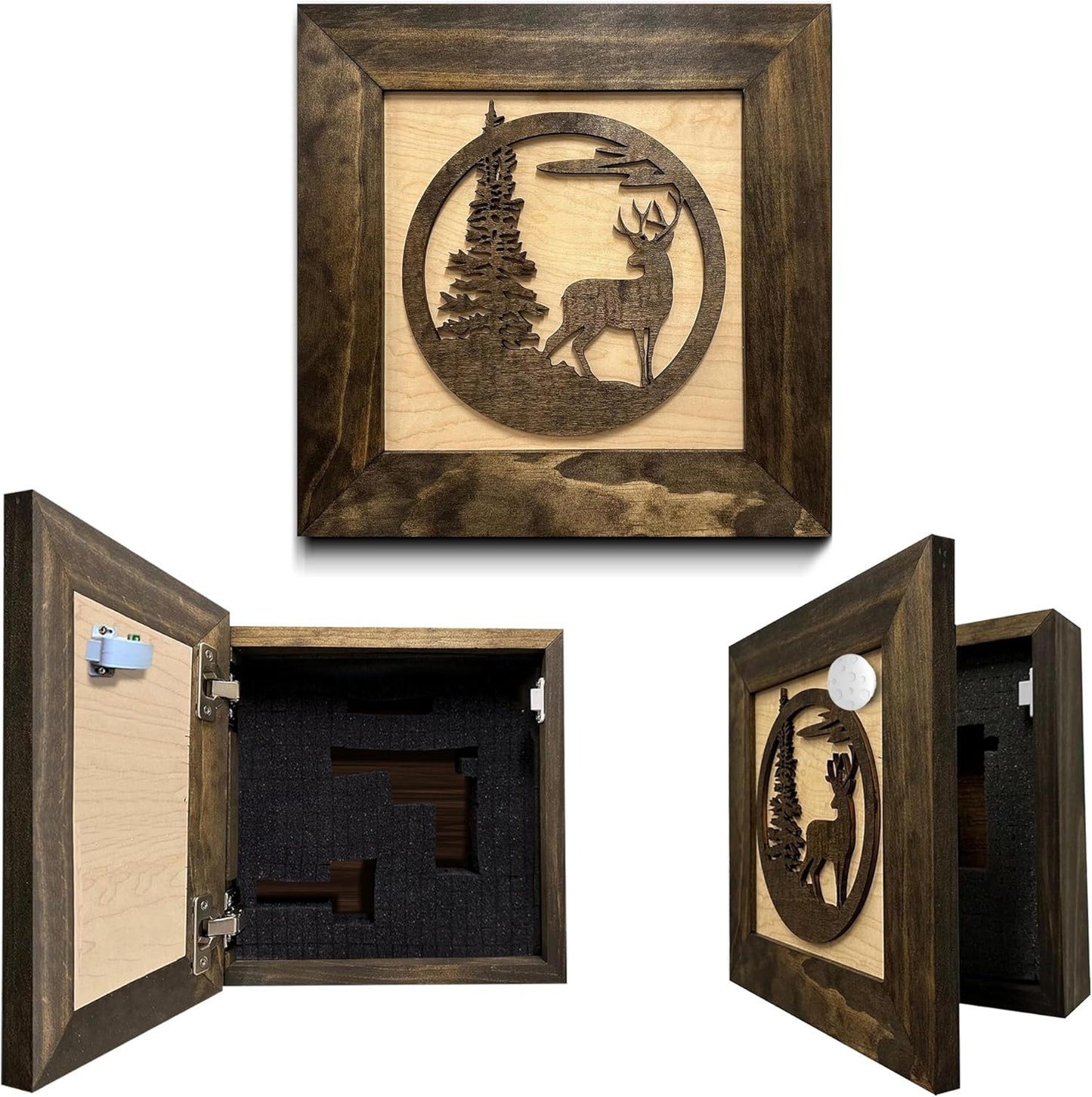 Buck In Nature Gun Safe Shelf - Gun Concealment Furniture - Hidden Gun Safe for Discrete Firearm Storage