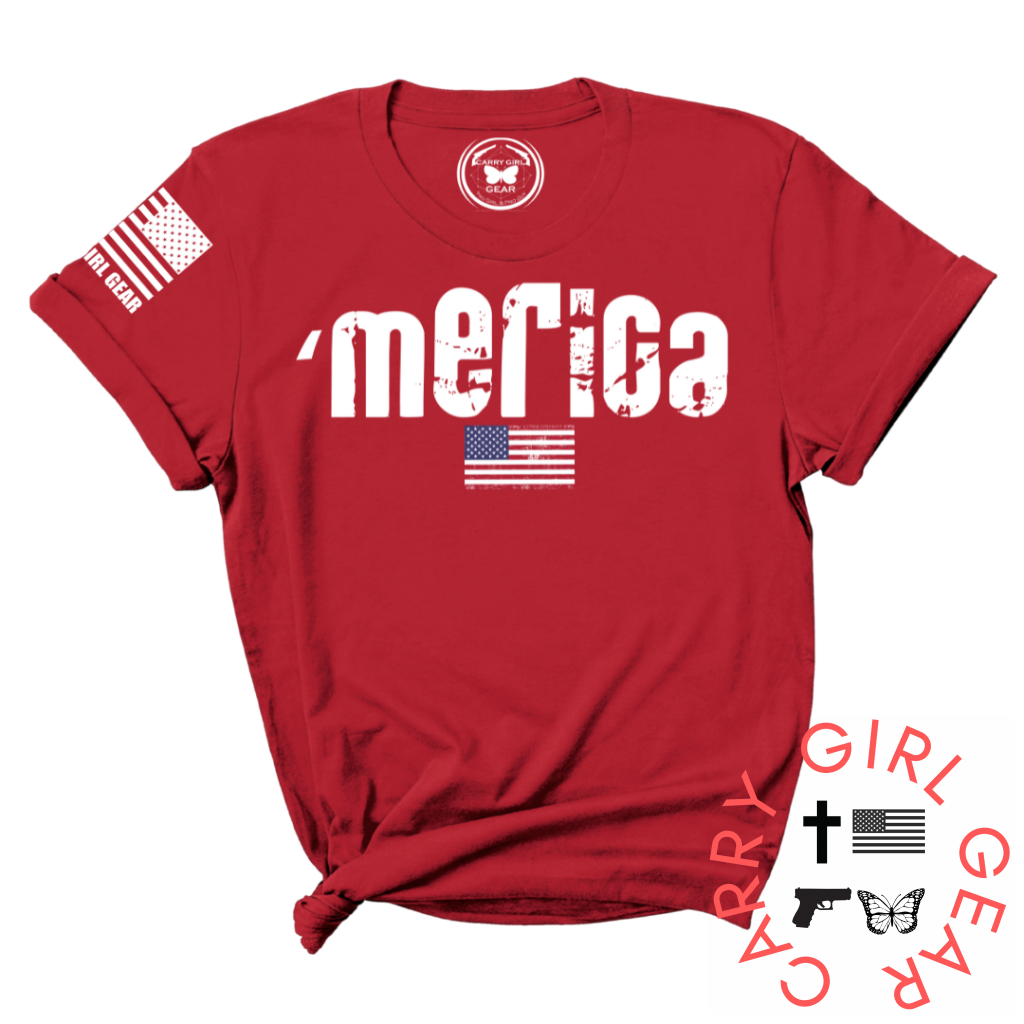 'Merica Tee - Patriotic T-Shirt for Women