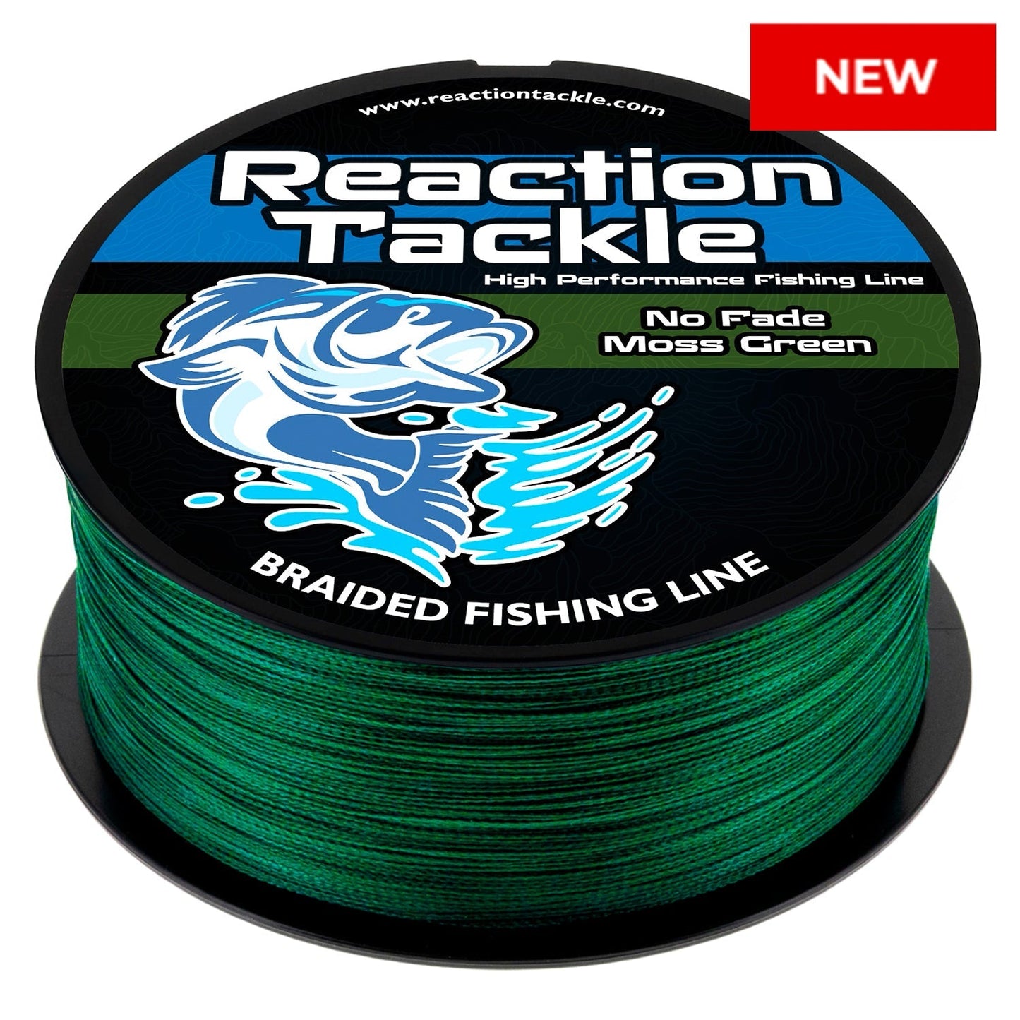 Reaction Tackle Braided Fishing Line - NO FADE Moss Green - NEW Reaction Tackle