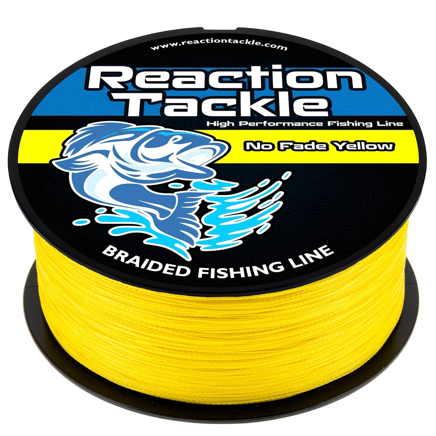 Reaction Tackle Braided Fishing Line - NO FADE Yellow - NEW Reaction Tackle