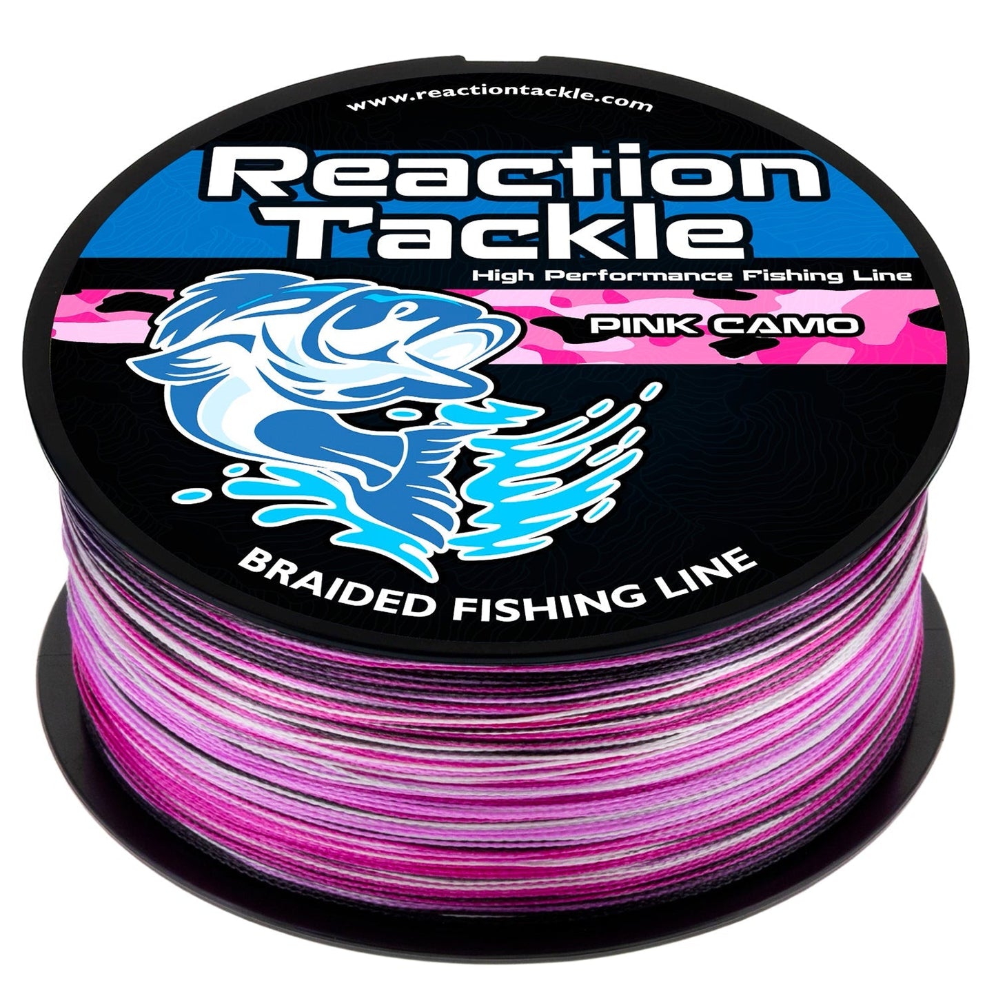 Reaction Tackle Braided Fishing Line - Pink Camo - NEW Reaction Tackle