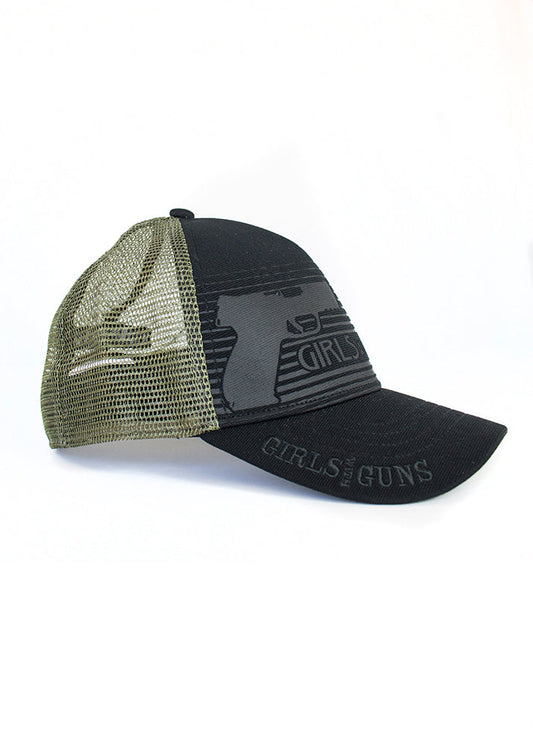 Pistol Trucker Hat | Black Girls with Guns Clothing