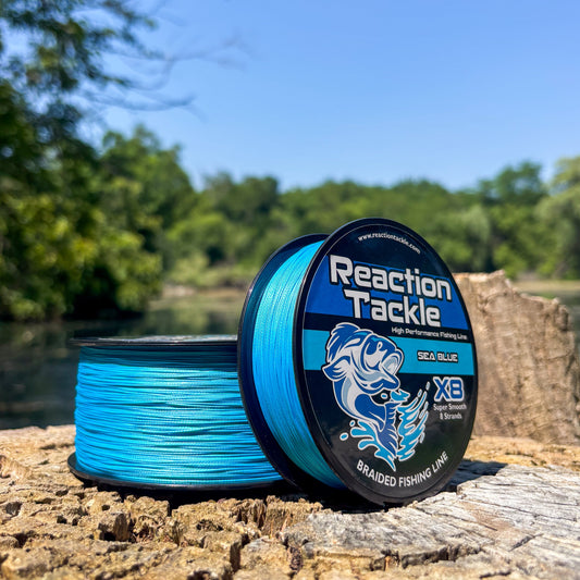 Reaction Tackle X8 Braided Fishing Line - Sea Blue 8 Strand Reaction Tackle