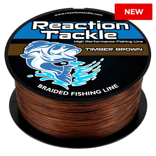 Reaction Tackle Braided Fishing Line - Timber Brown - NEW Reaction Tackle
