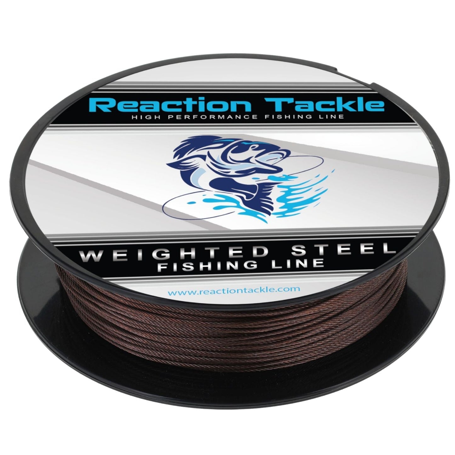 Reaction Tackle Weighted Stainless Steel Trolling Line 45LB- Premium Weighted Fishing Wire - New Reaction Tackle