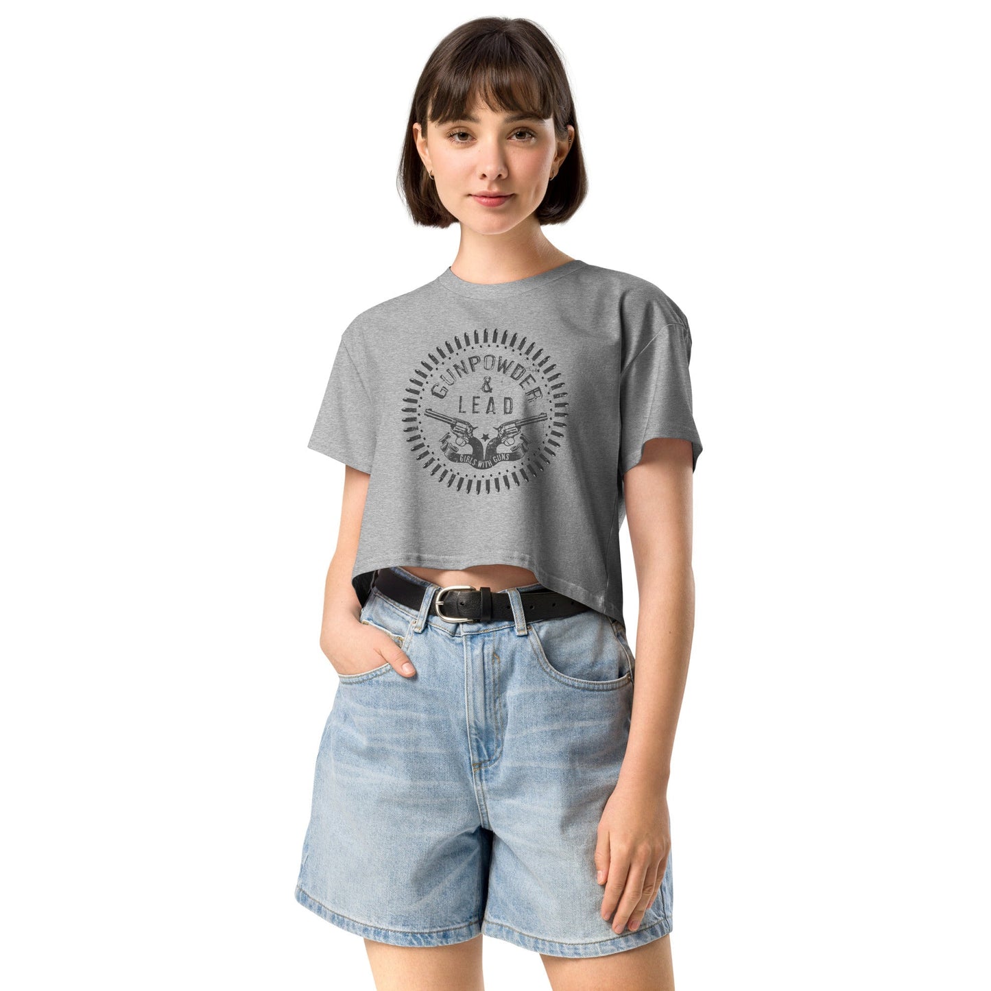 Gunpowder and Lead | Women’s Crop Top Girls with Guns Clothing