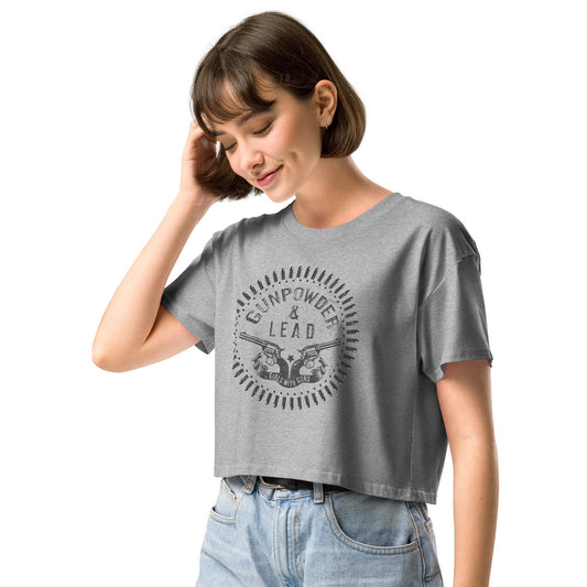 Gunpowder and Lead | Women’s Crop Top Girls with Guns Clothing