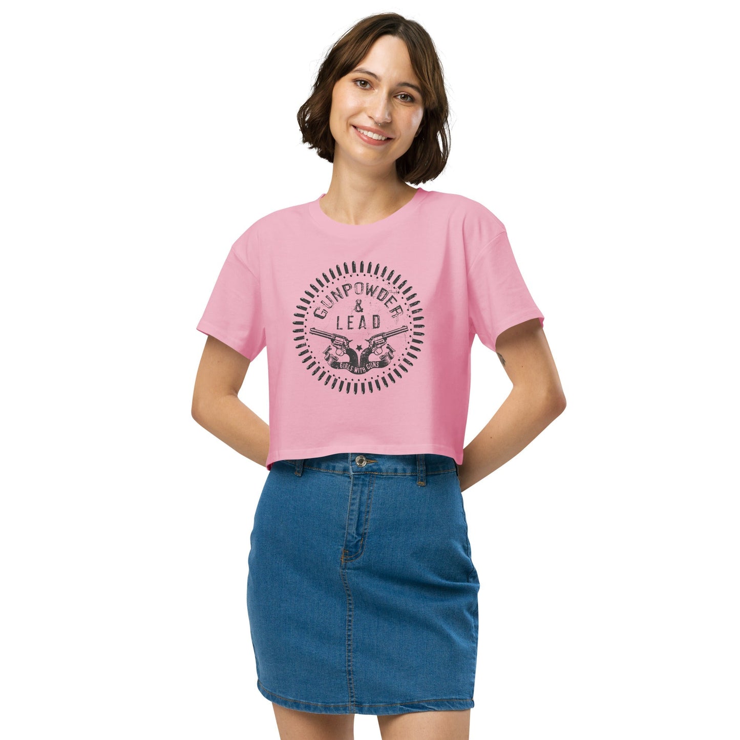 Gunpowder and Lead | Women’s Crop Top Girls with Guns Clothing