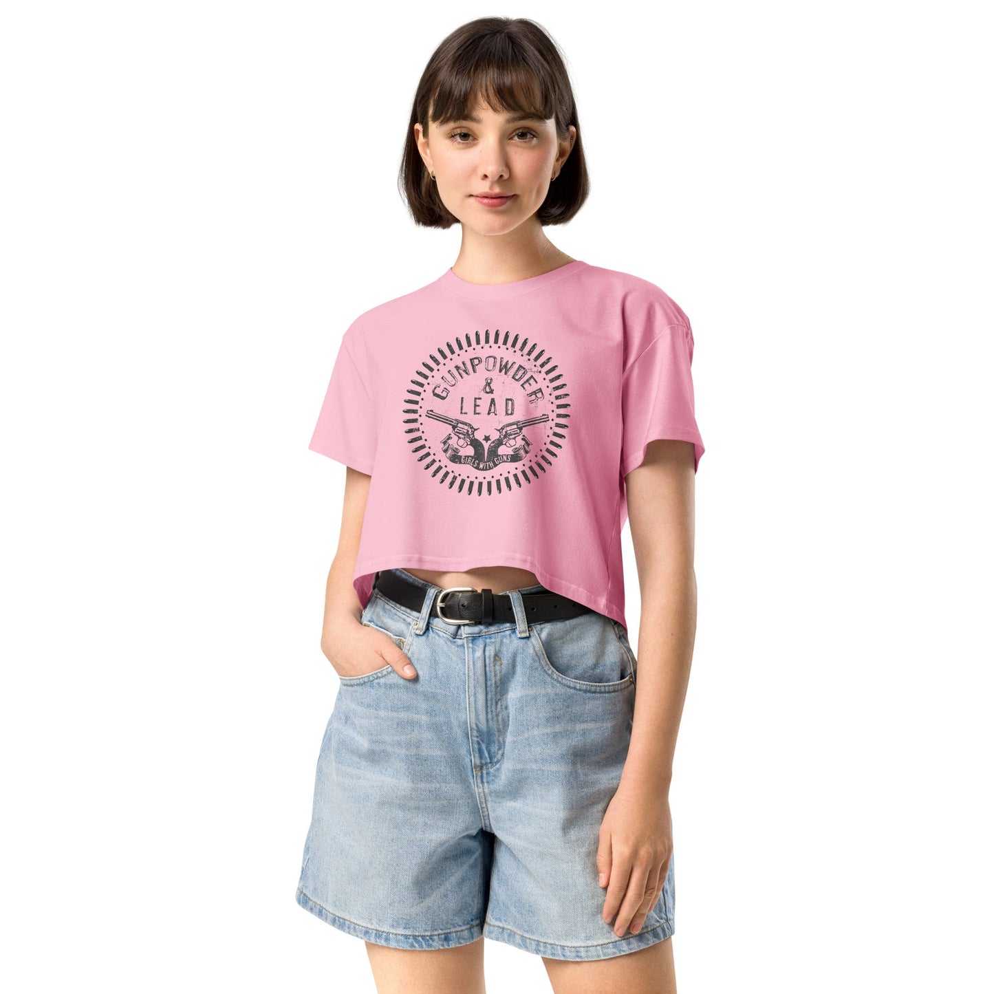 Gunpowder and Lead | Women’s Crop Top Girls with Guns Clothing