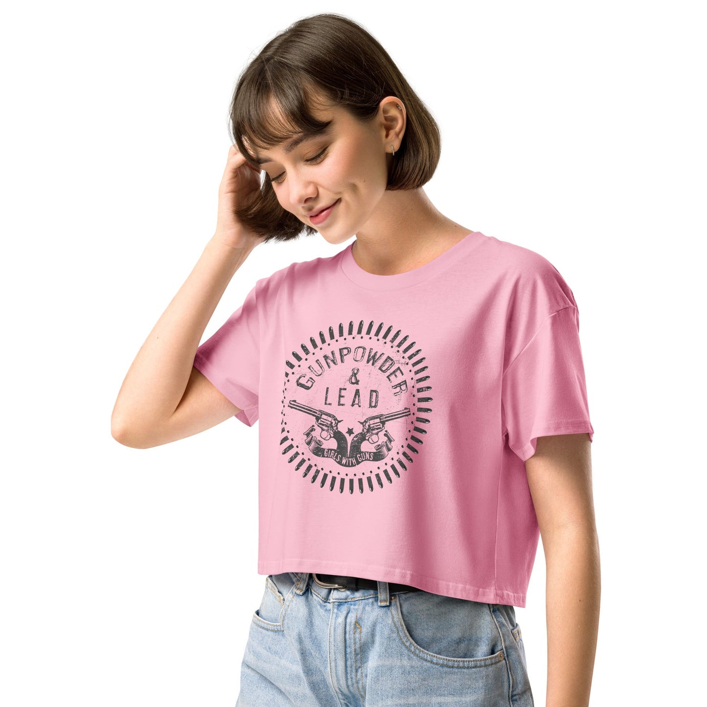 Gunpowder and Lead | Women’s Crop Top Girls with Guns Clothing