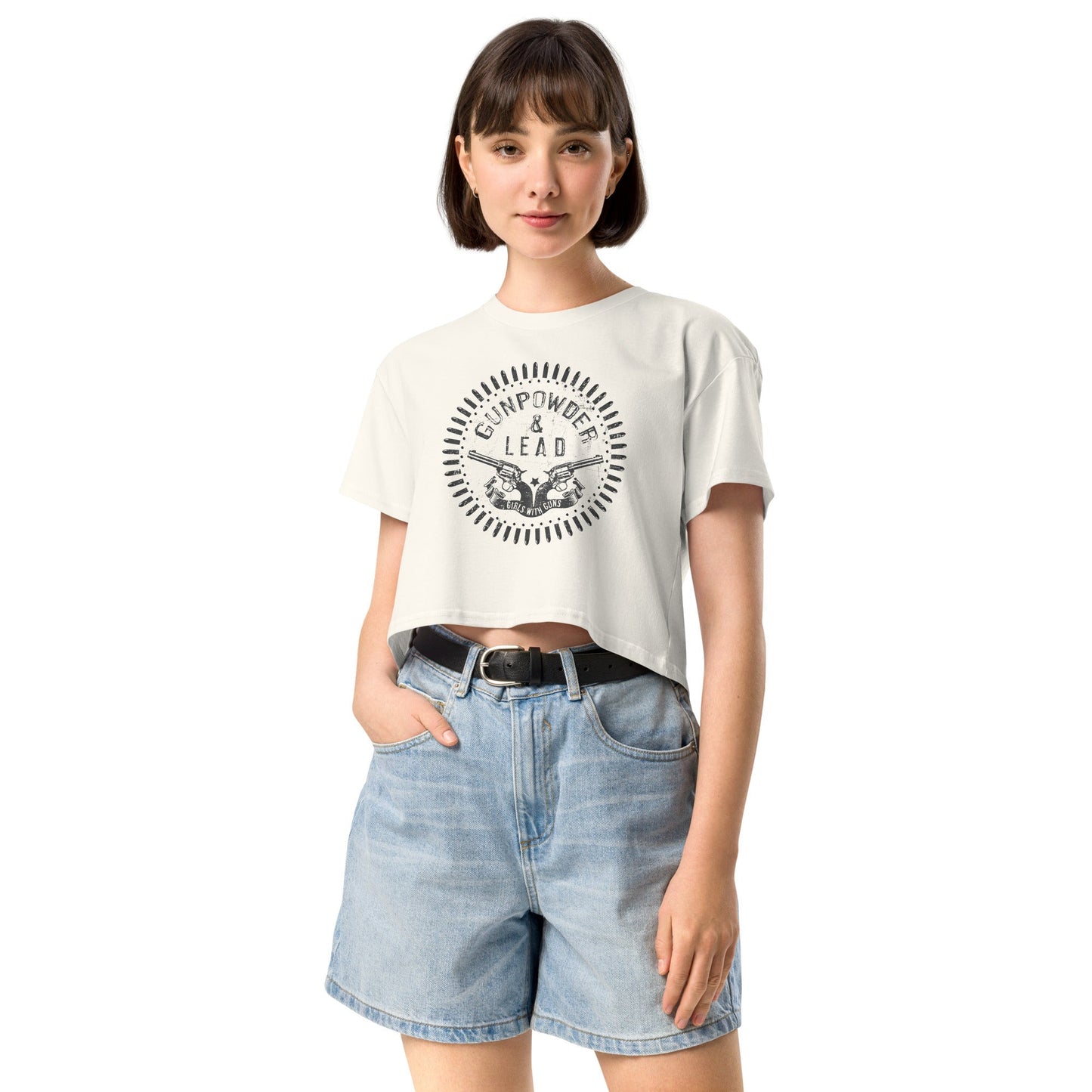 Gunpowder and Lead | Women’s Crop Top Girls with Guns Clothing