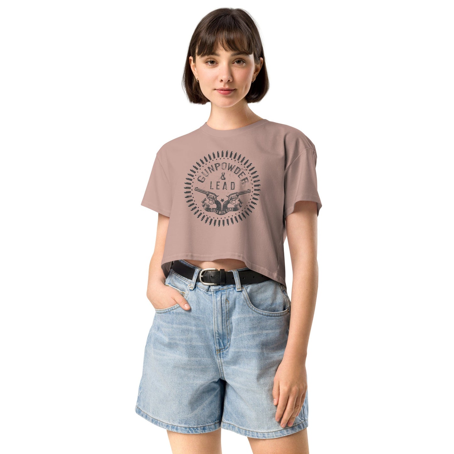 Gunpowder and Lead | Women’s Crop Top Girls with Guns Clothing