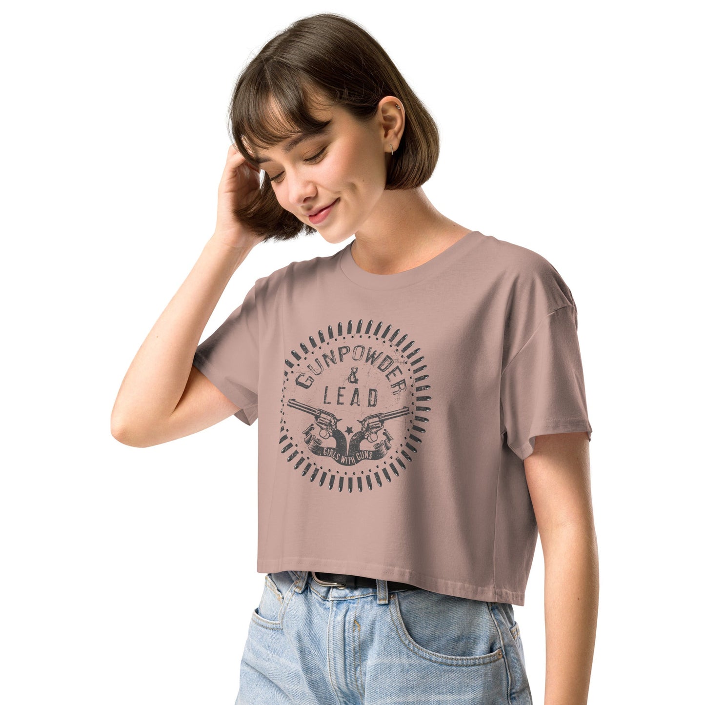Gunpowder and Lead | Women’s Crop Top Girls with Guns Clothing