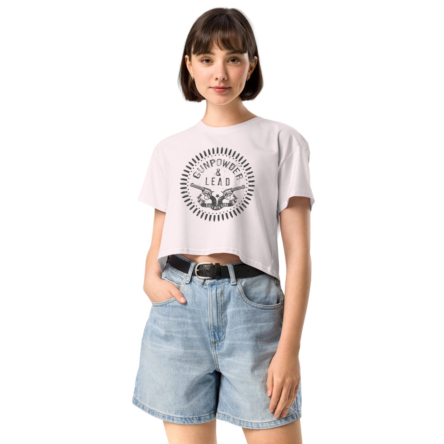 Gunpowder and Lead | Women’s Crop Top Girls with Guns Clothing