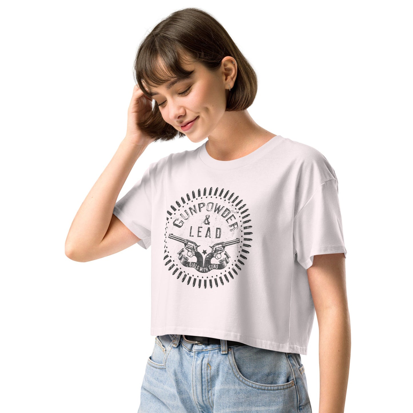 Gunpowder and Lead | Women’s Crop Top Girls with Guns Clothing