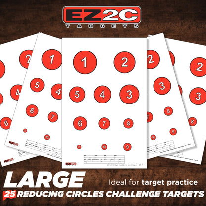 EZ2C Four Fun Game Styles: Paper Targets Shooting Range 11"x17" USA MADE
