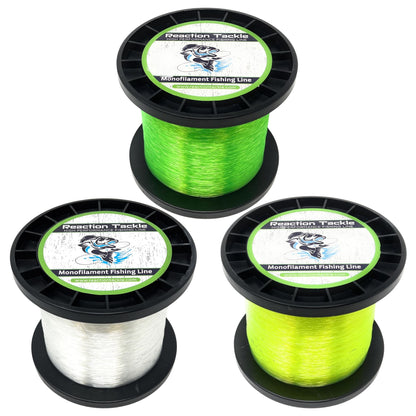 Reaction Tackle Nylon Monofilament Fishing Line - 1 Pound Jumbo Spools