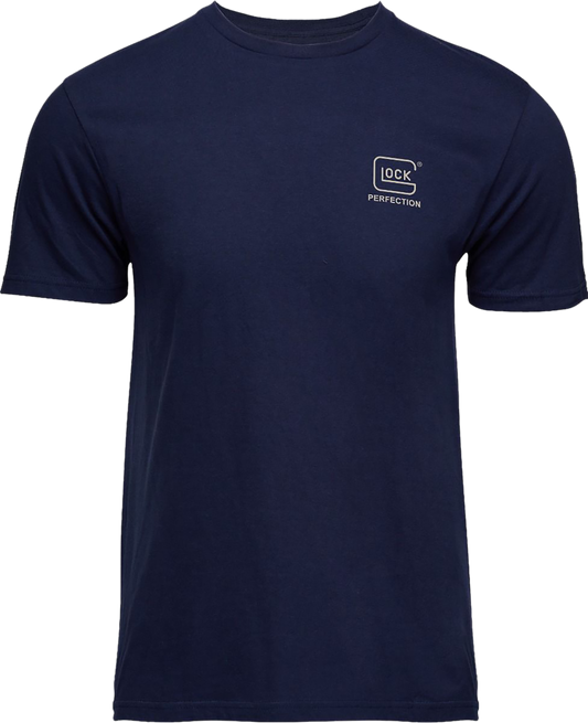 GLOCK STRONG SHORT SLEEVE T SHIRT NAVY X-LARGE Glock
