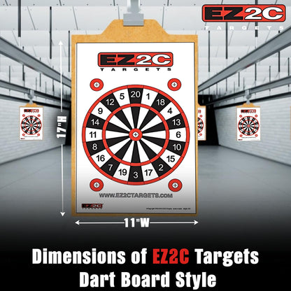 40 EZ2C Targets: Four Fun Game Styles Paper Targets 11"x17" USA MADE