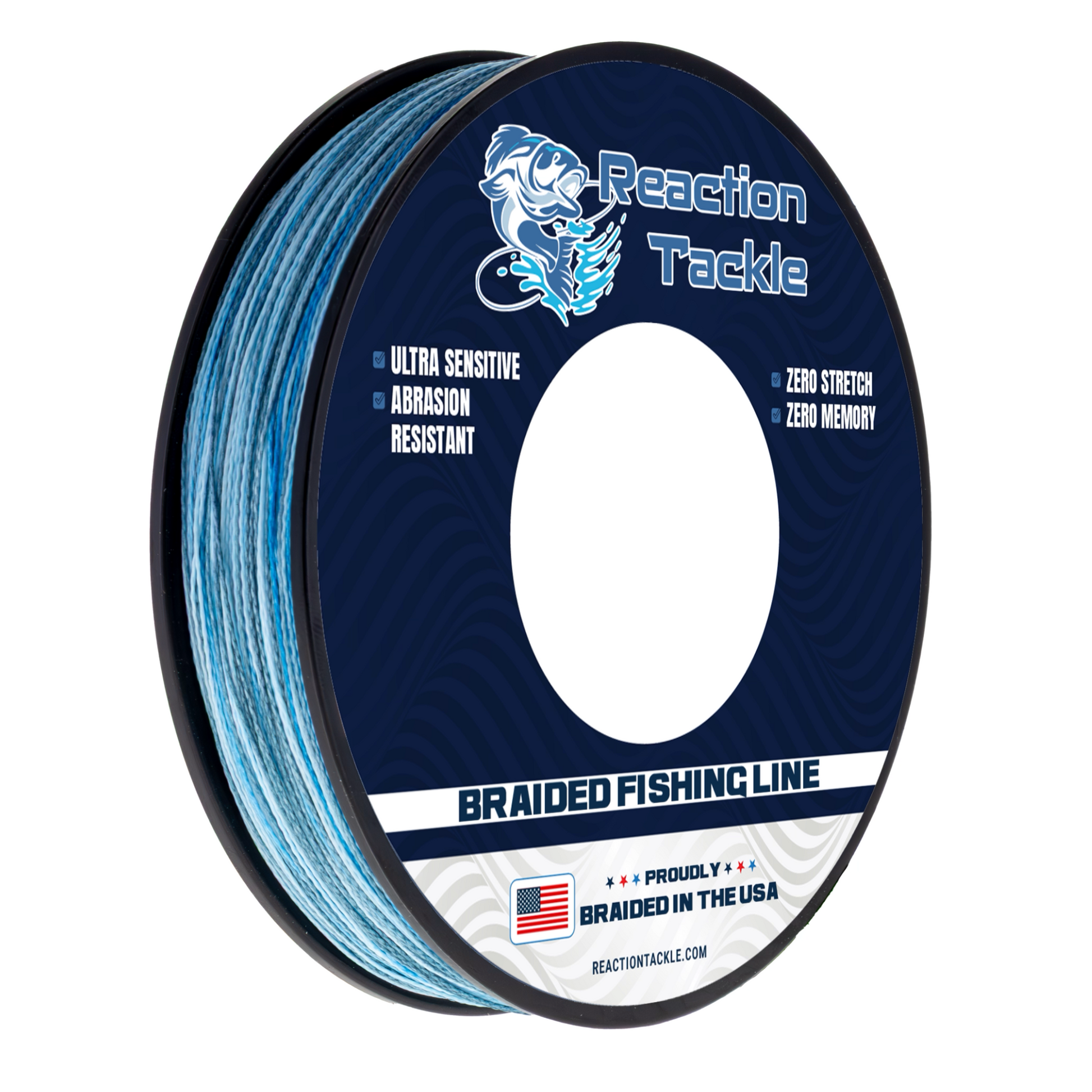 Reaction Tackle BRAIDED IN THE USA Fishing Line- 4X- NEW Reaction Tackle